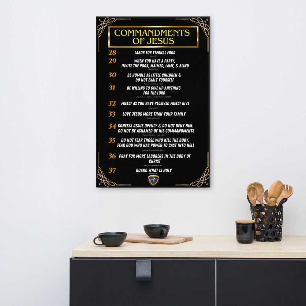 Commands of Jesus Part 4 Small Text Canvas