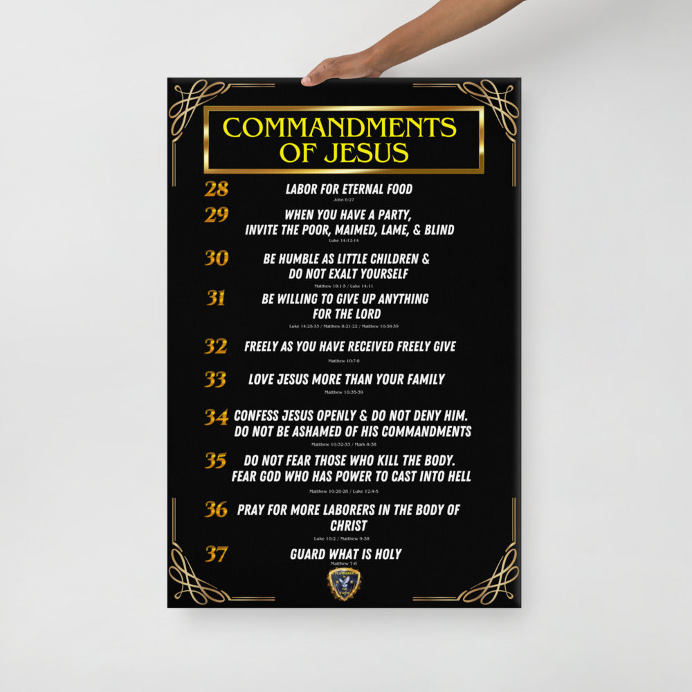 Commands of Jesus Part 4 Small Text Canvas