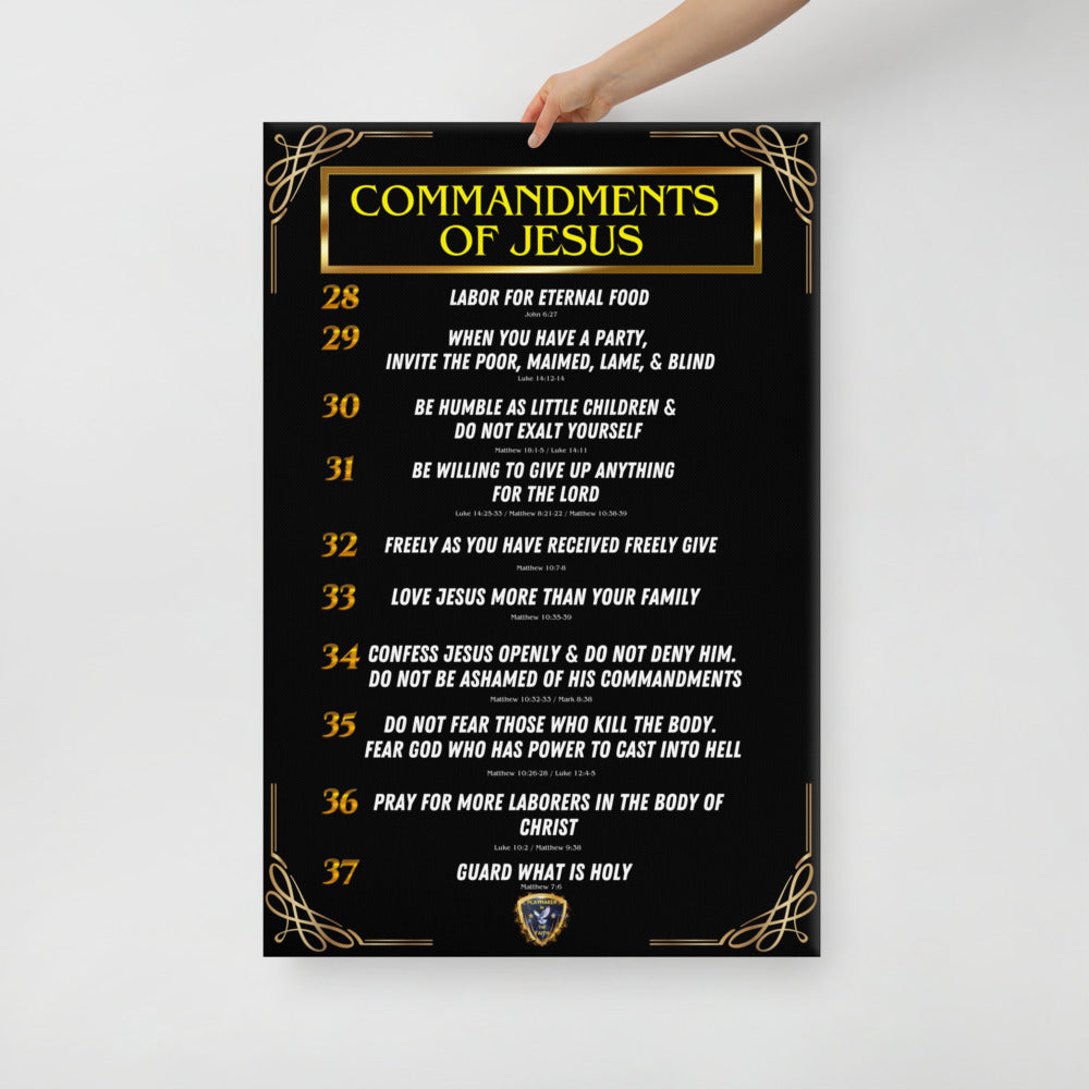 Commands of Jesus Part 4 Small Text Canvas