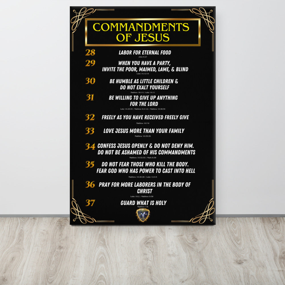 Commands of Jesus Part 4 Small Text Canvas