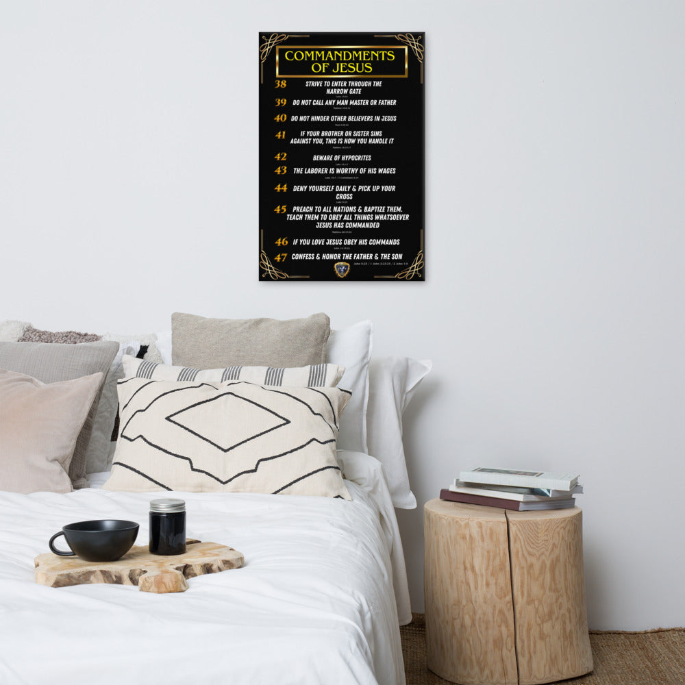 Commands of Jesus Part 5 Small Text Canvas