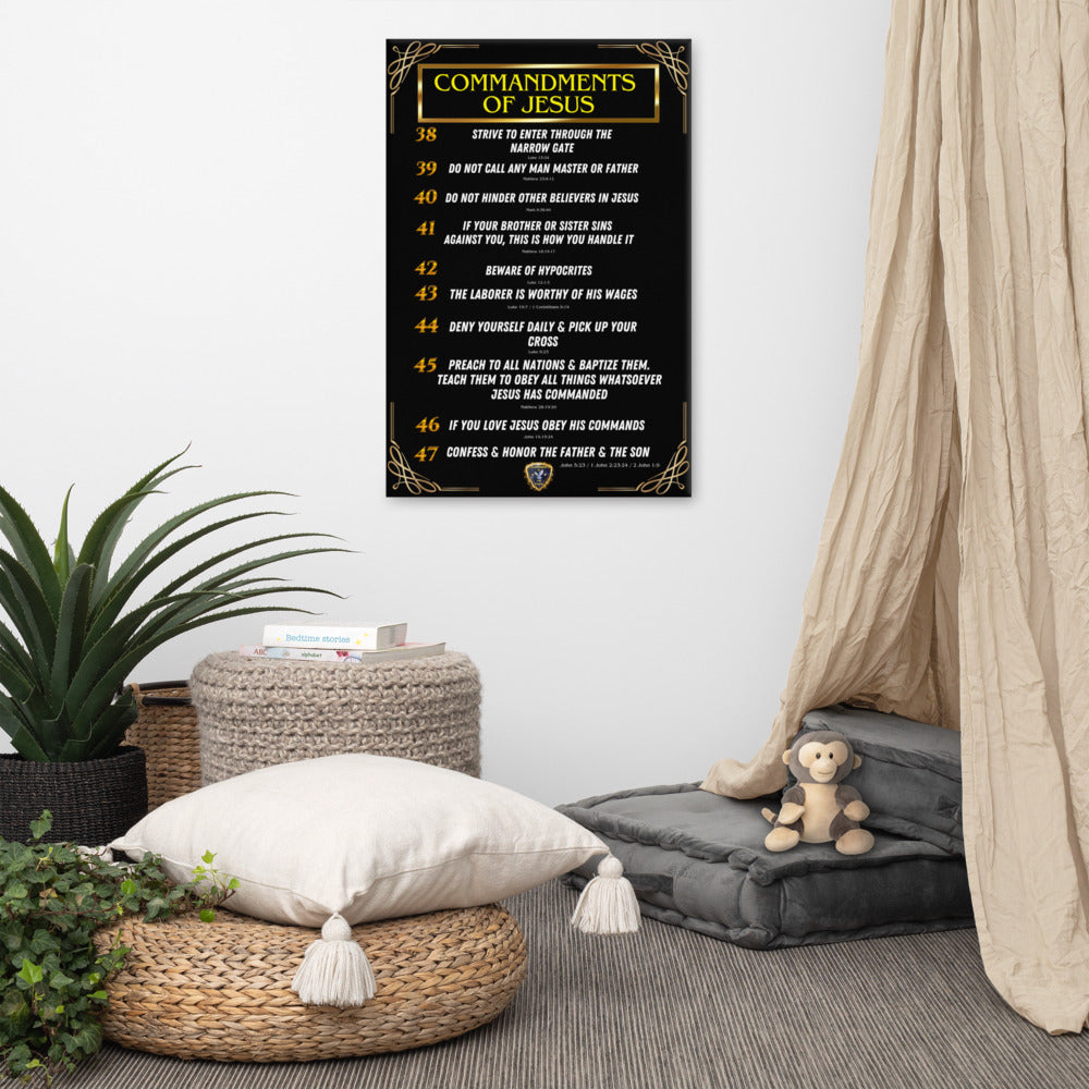 Commands of Jesus Part 5 Small Text Canvas