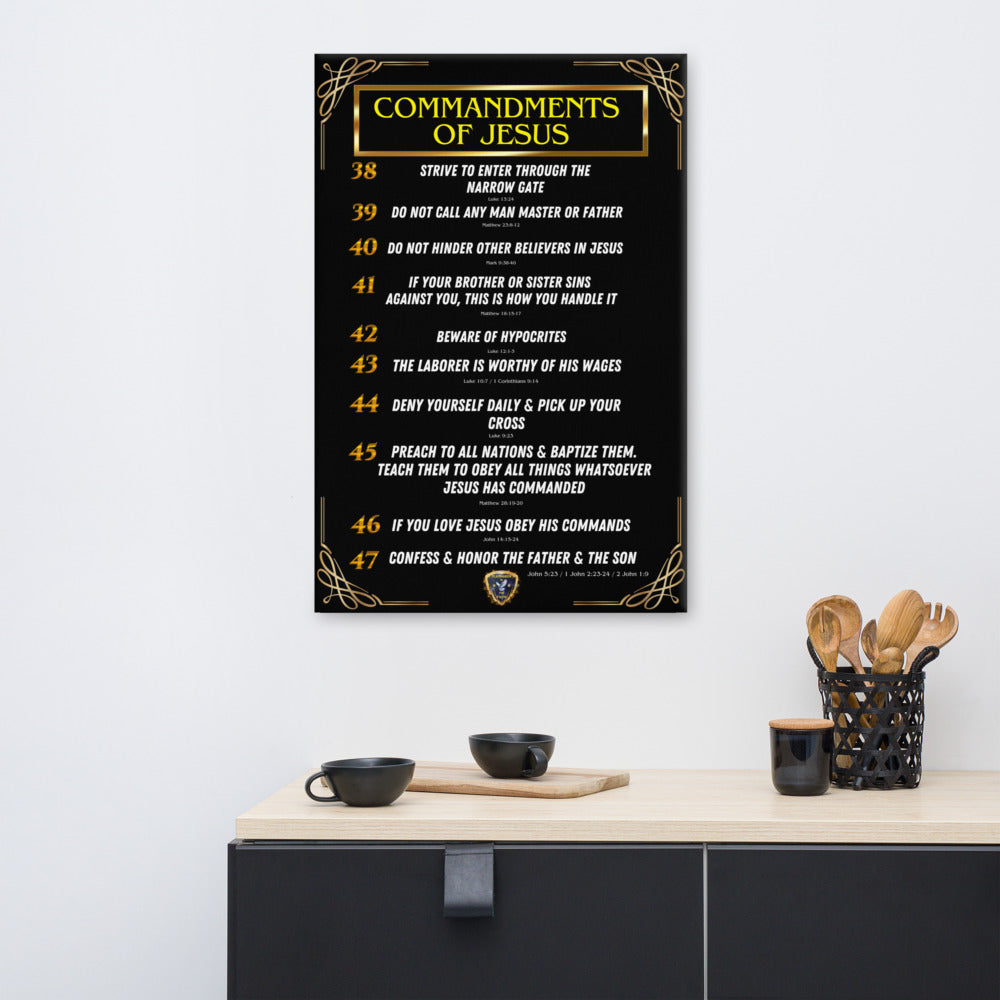 Commands of Jesus Part 5 Small Text Canvas