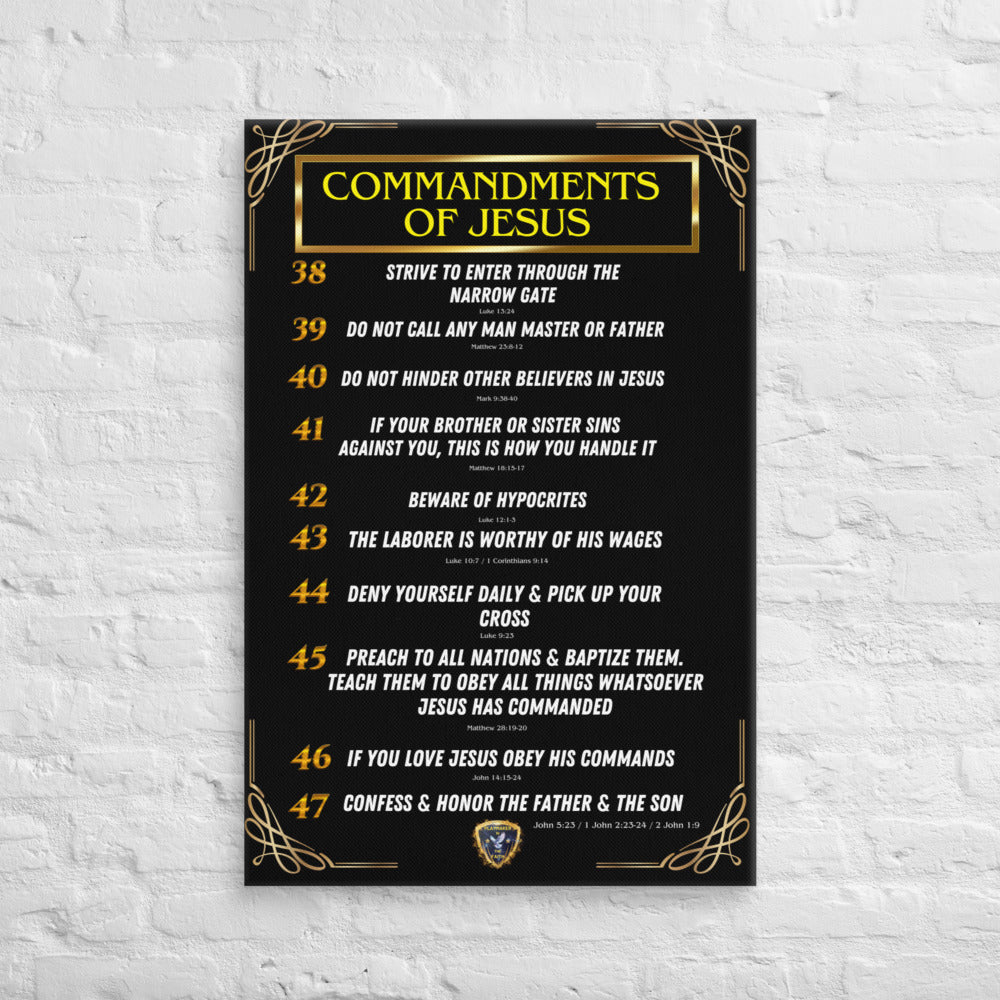 Commands of Jesus Part 5 Small Text Canvas