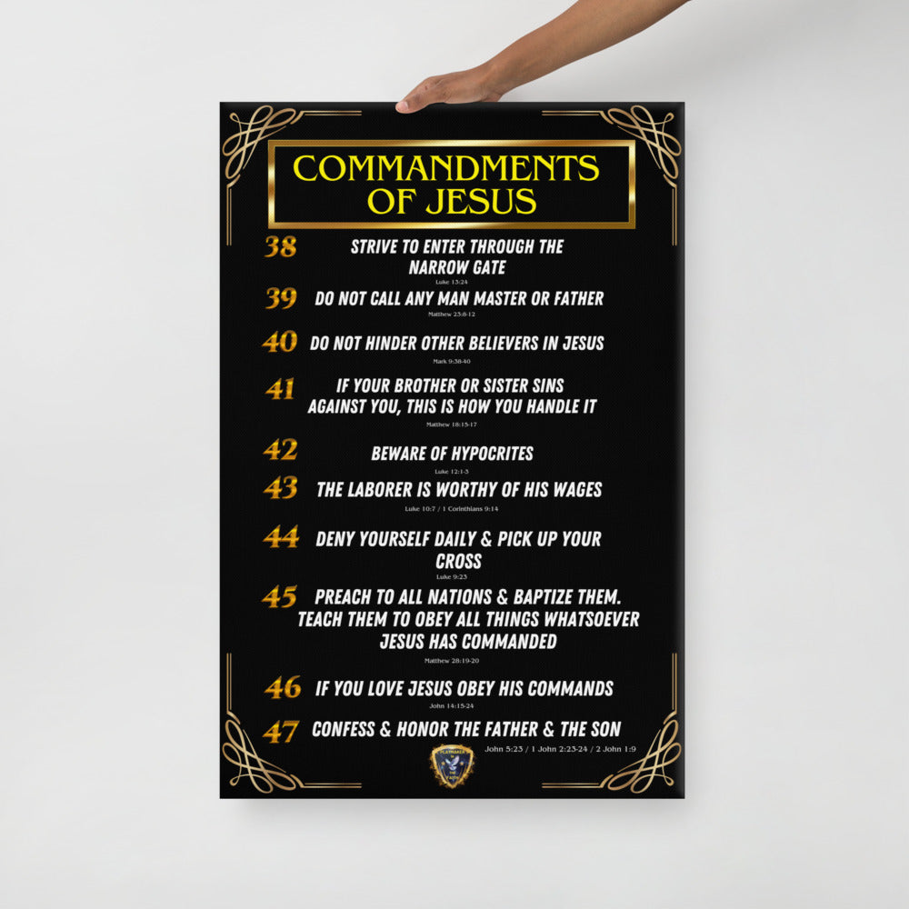 Commands of Jesus Part 5 Small Text Canvas