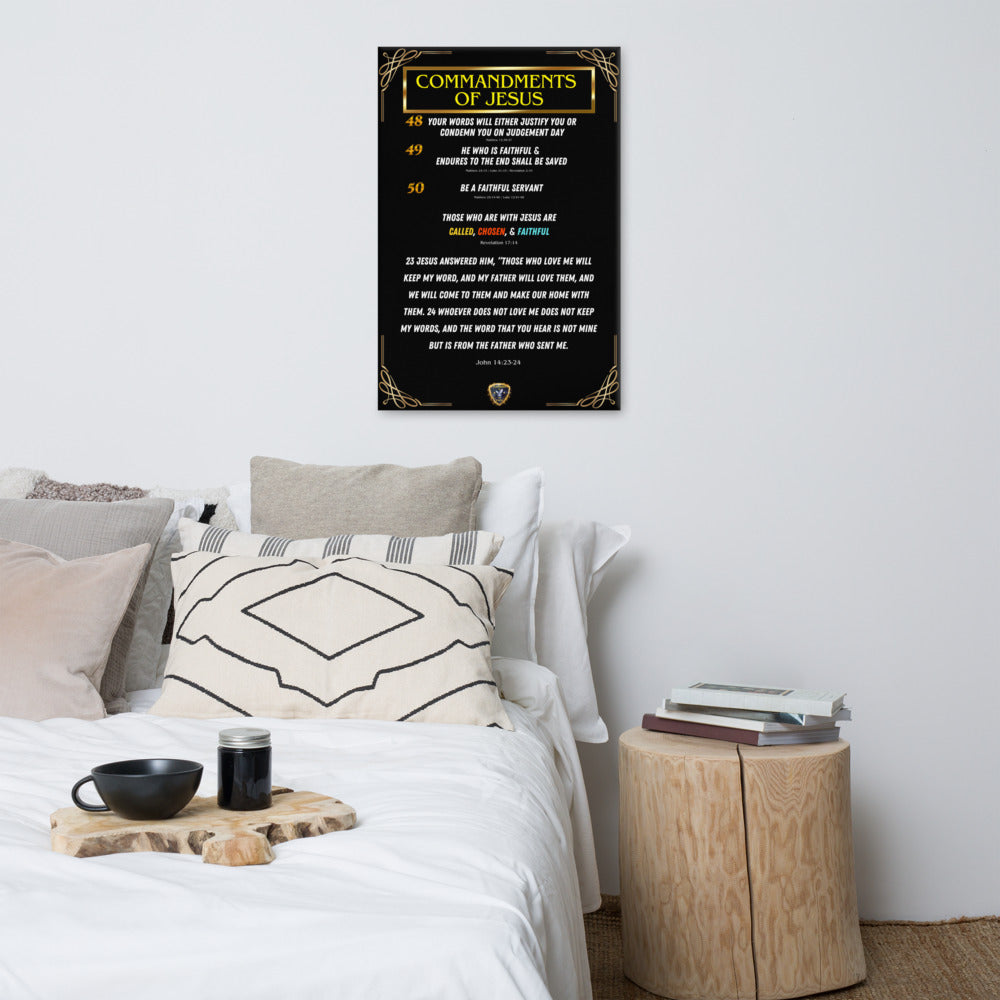 Commands of Jesus Final Small Text Canvas