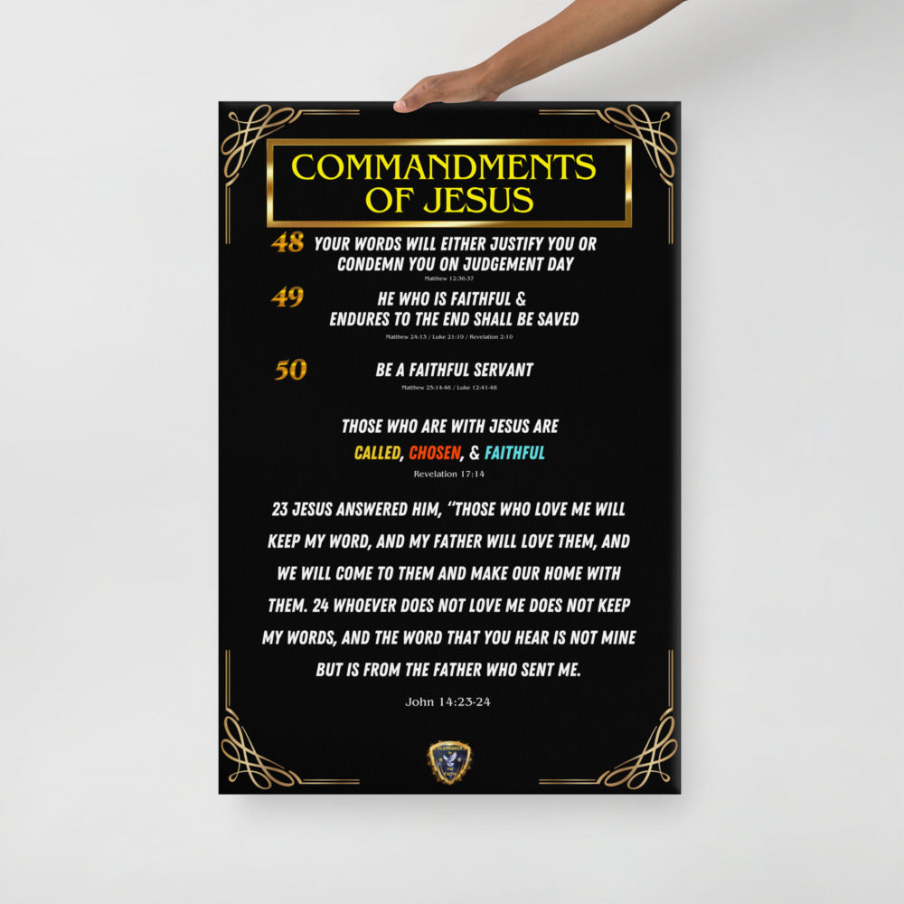 Commands of Jesus Final Small Text Canvas