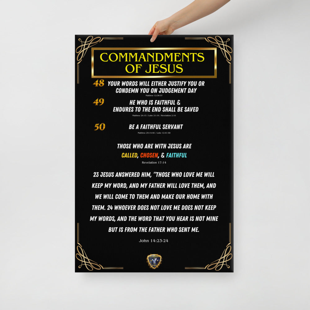 Commands of Jesus Final Small Text Canvas