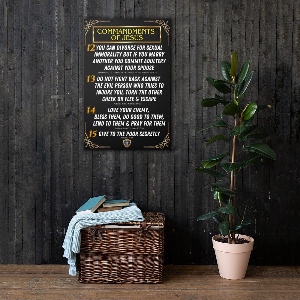 Commandments of Jesus Part 3 Canvas