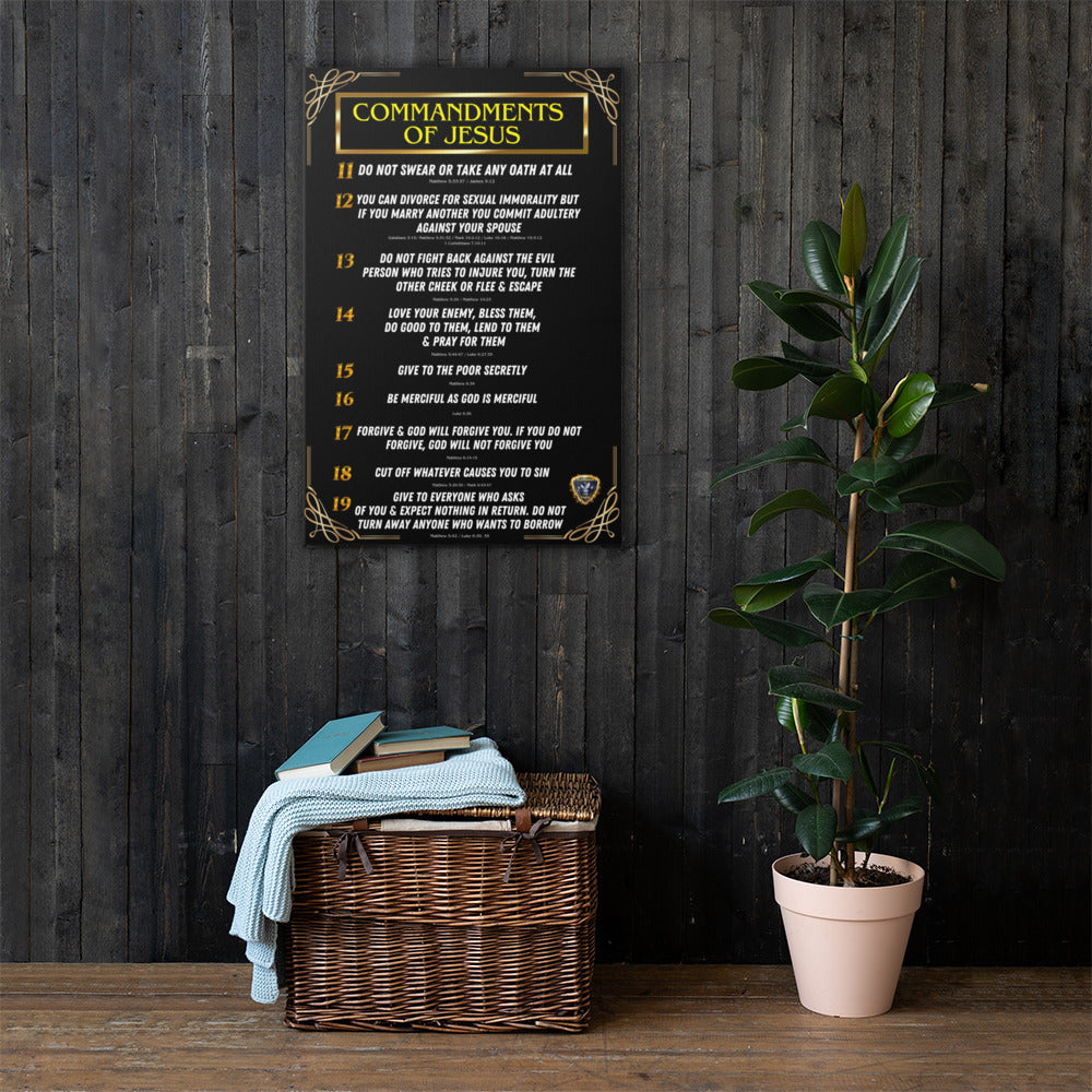 Commands of Jesus Part 2 Small Text Canvas