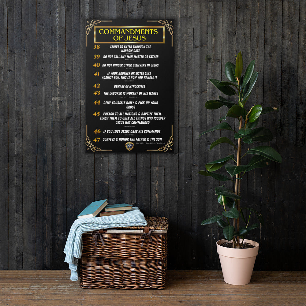 Commands of Jesus Part 5 Small Text Canvas