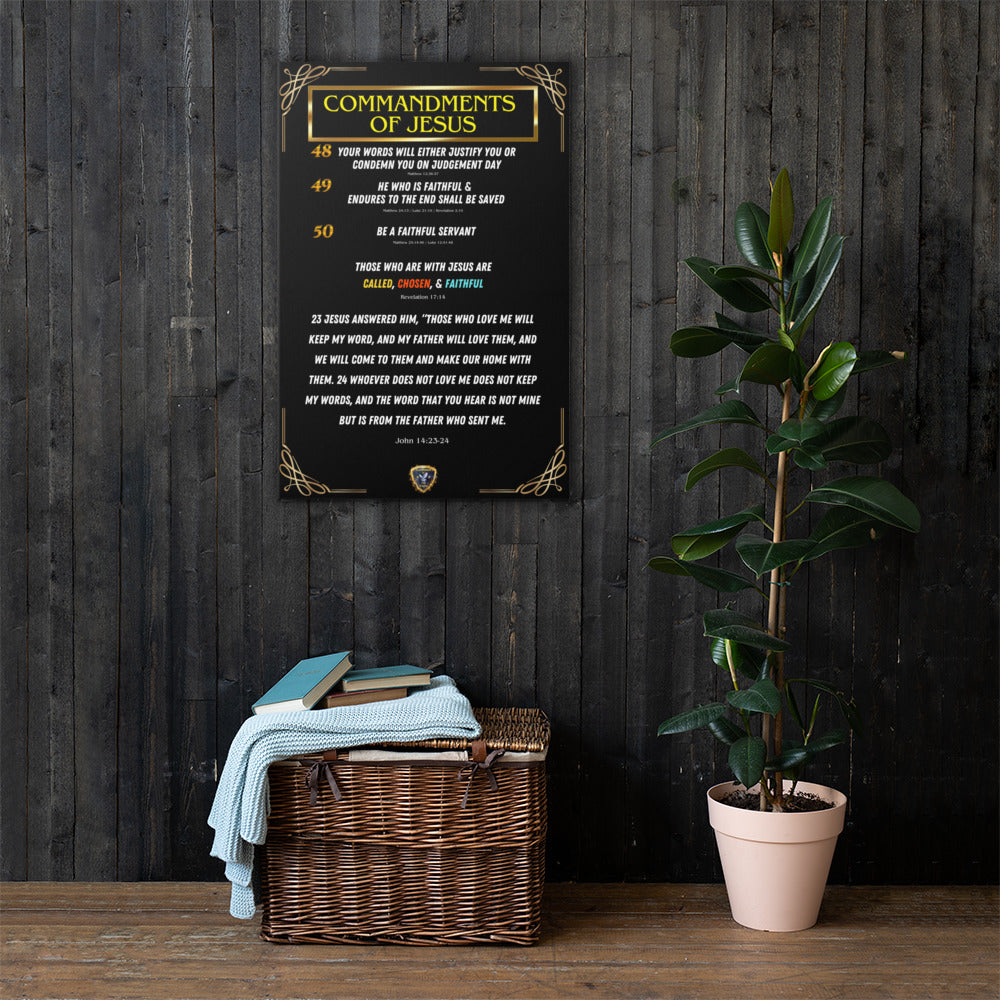 Commands of Jesus Final Small Text Canvas
