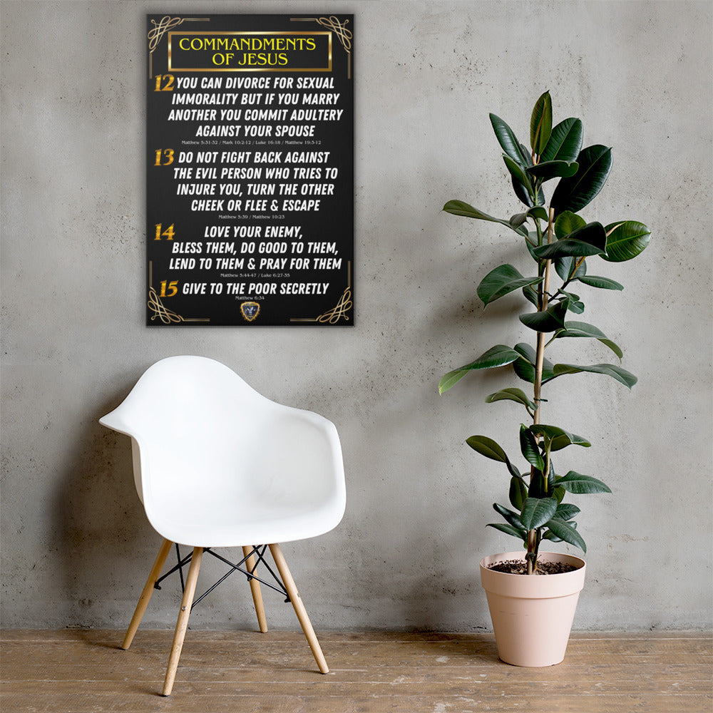 Commandments of Jesus Part 3 Canvas