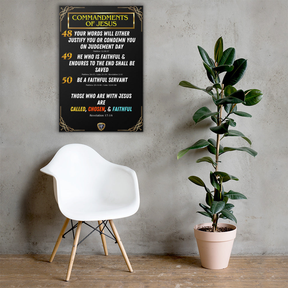 Commandments of Jesus Part 11 Canvas