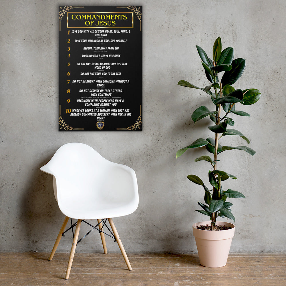 Commands of Jesus Part 1 Small Text Canvas