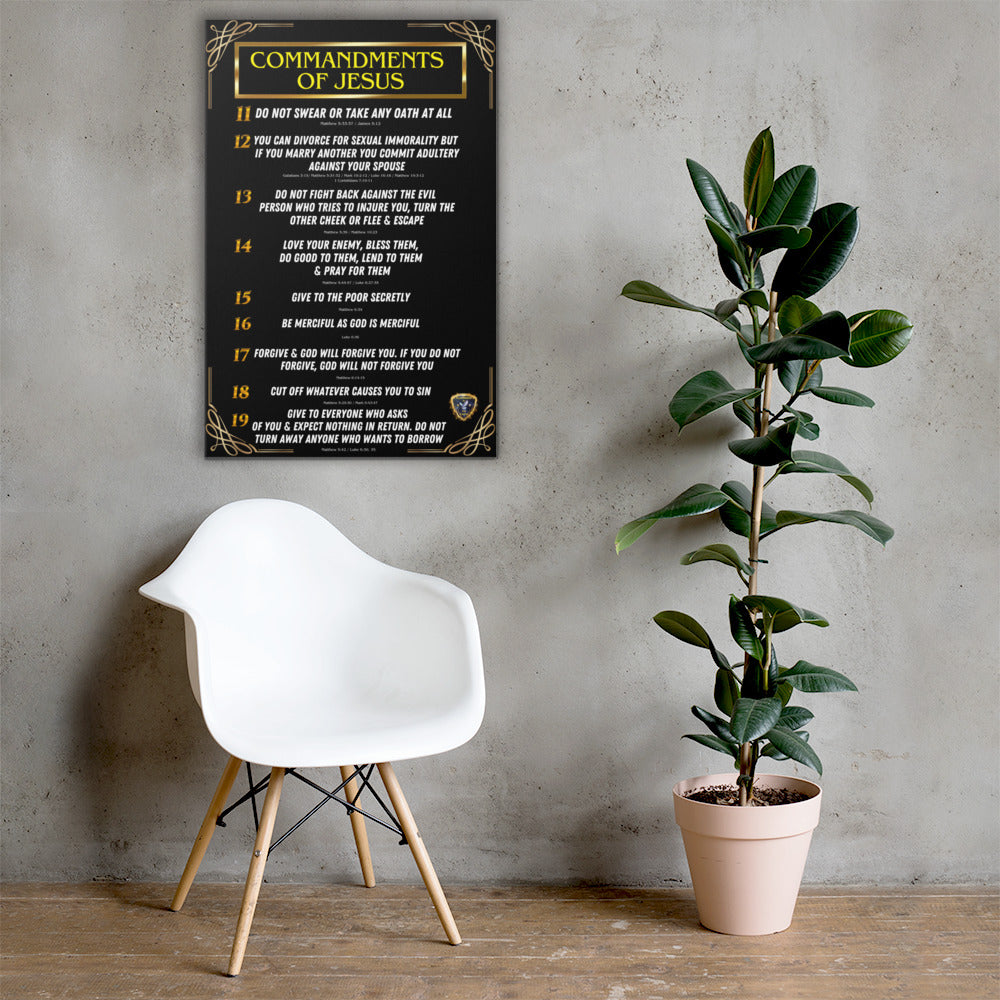 Commands of Jesus Part 2 Small Text Canvas