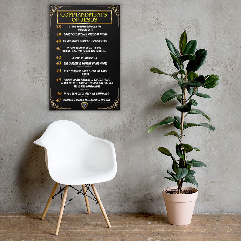 Commands of Jesus Part 5 Small Text Canvas