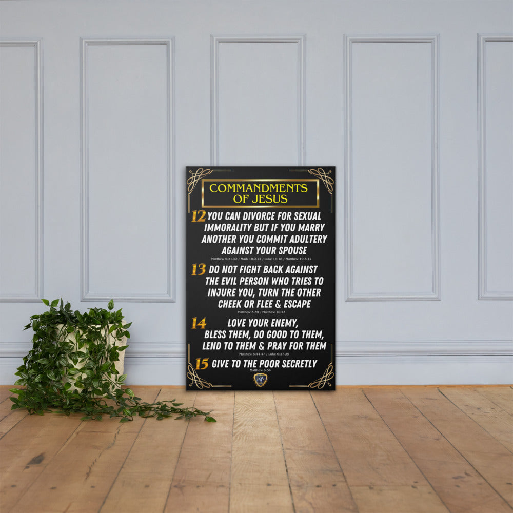 Commandments of Jesus Part 3 Canvas