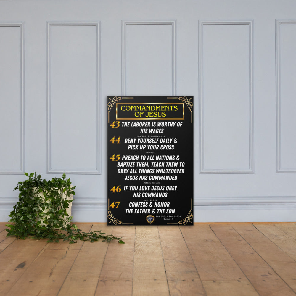 Commandments of Jesus Part 10 Canvas