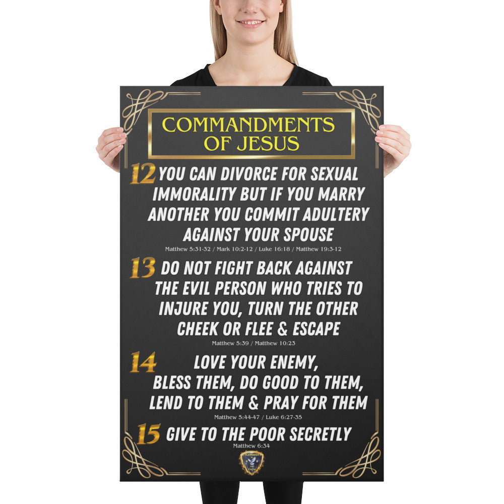 Commandments of Jesus Part 3 Canvas