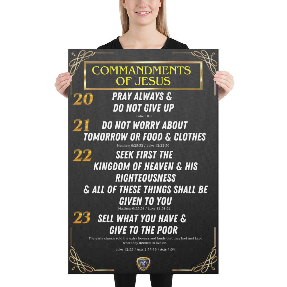 Commandments of Jesus Part 5 Canvas