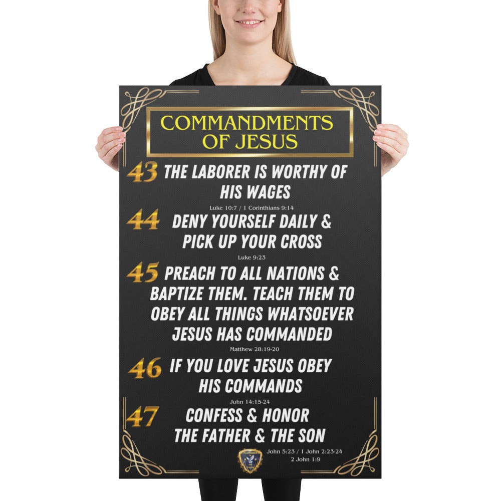 Commandments of Jesus Part 10 Canvas