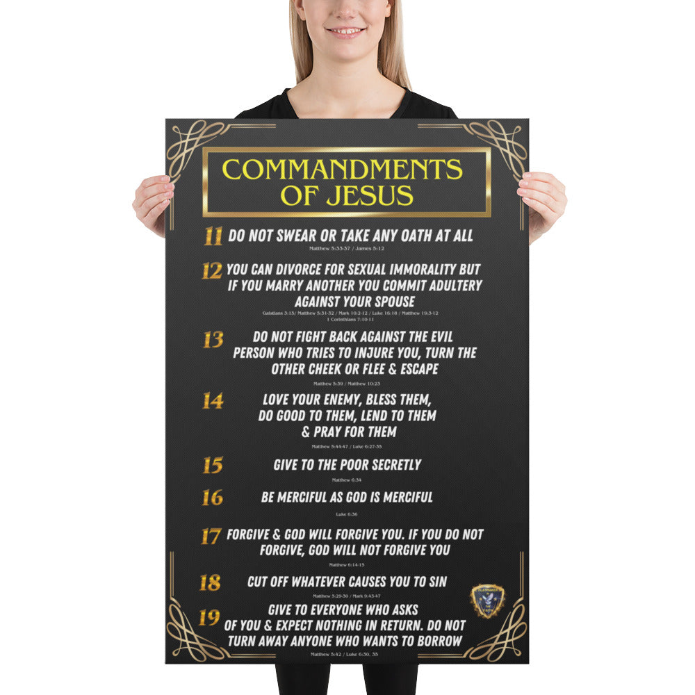 Commands of Jesus Part 2 Small Text Canvas