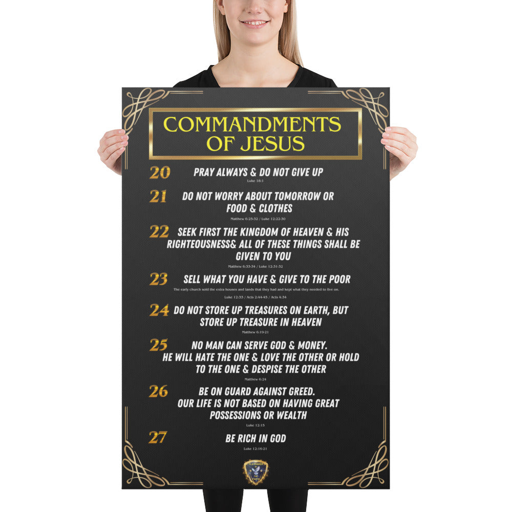 Commands of Jesus Part 3 Small Text Canvas