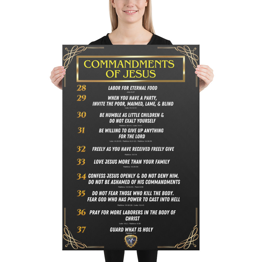 Commands of Jesus Part 4 Small Text Canvas