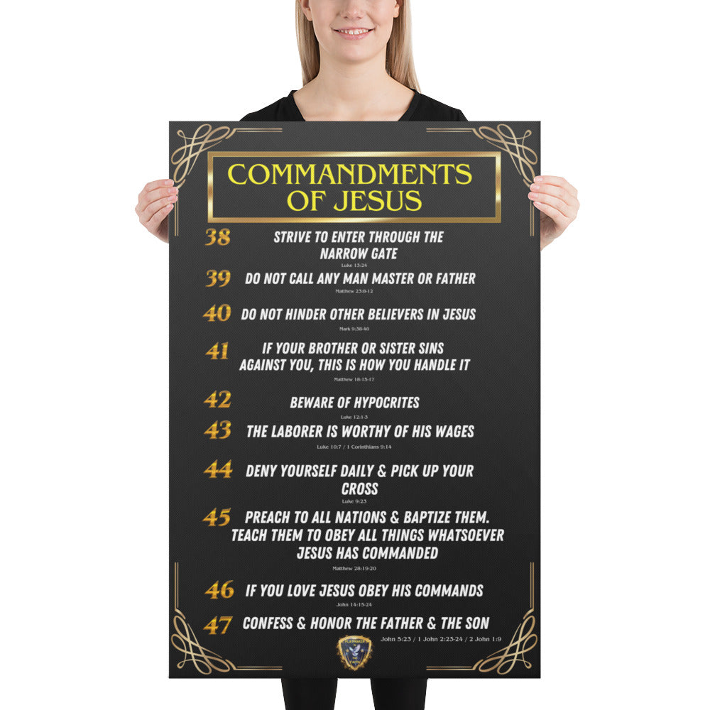 Commands of Jesus Part 5 Small Text Canvas