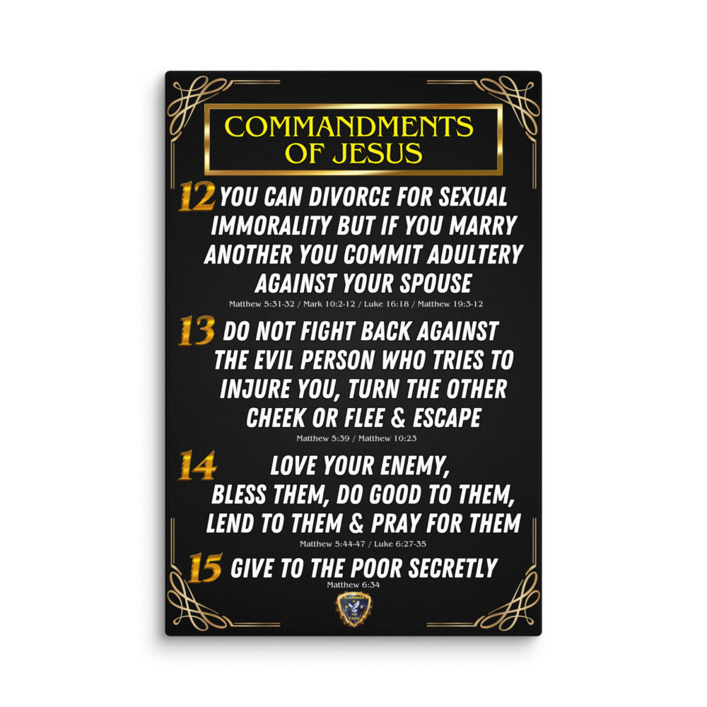 Commandments of Jesus Part 3 Canvas
