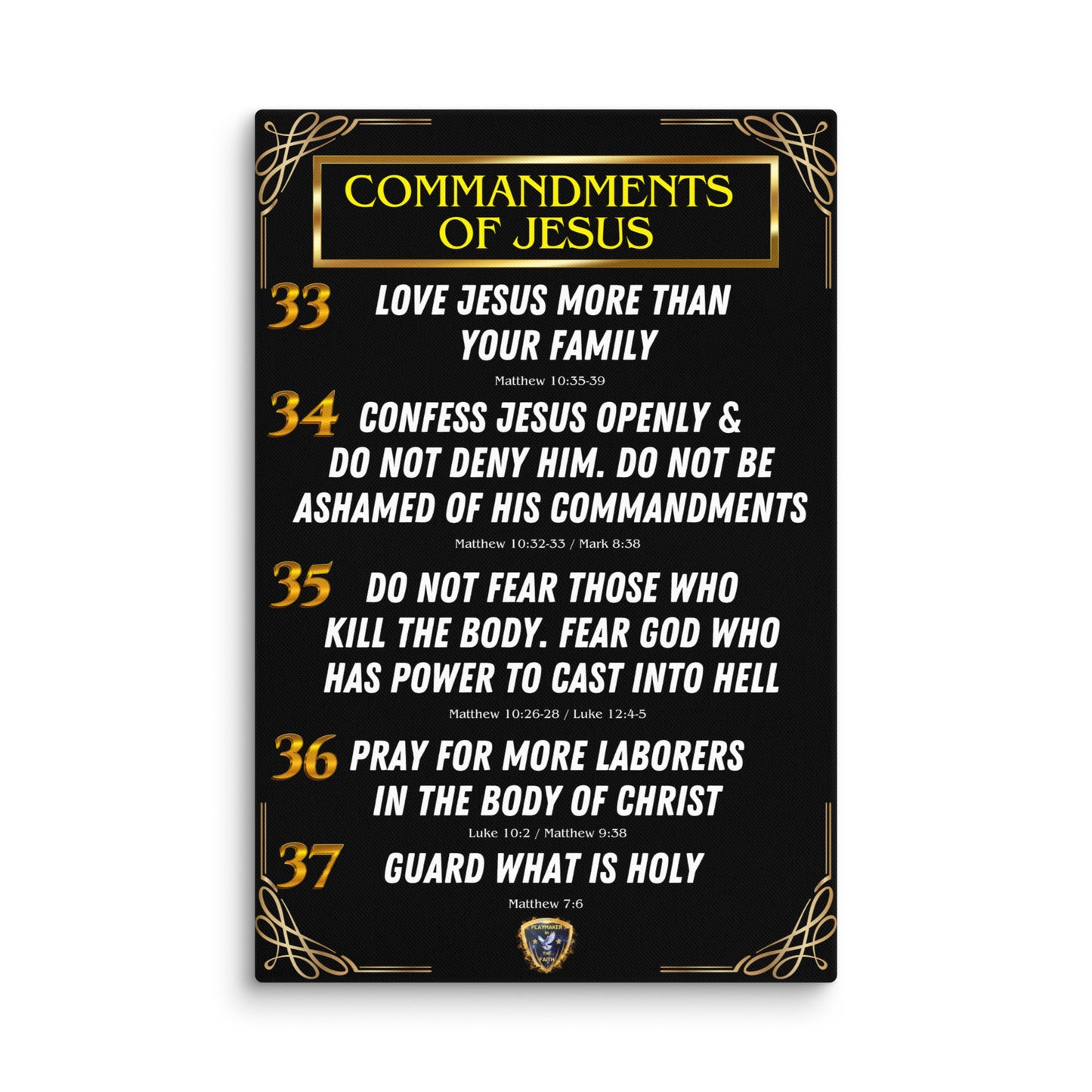 Commandments of Jesus Part 8 Canvas