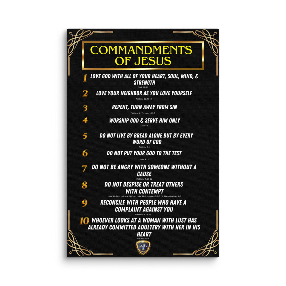 Commands of Jesus Part 1 Small Text Canvas