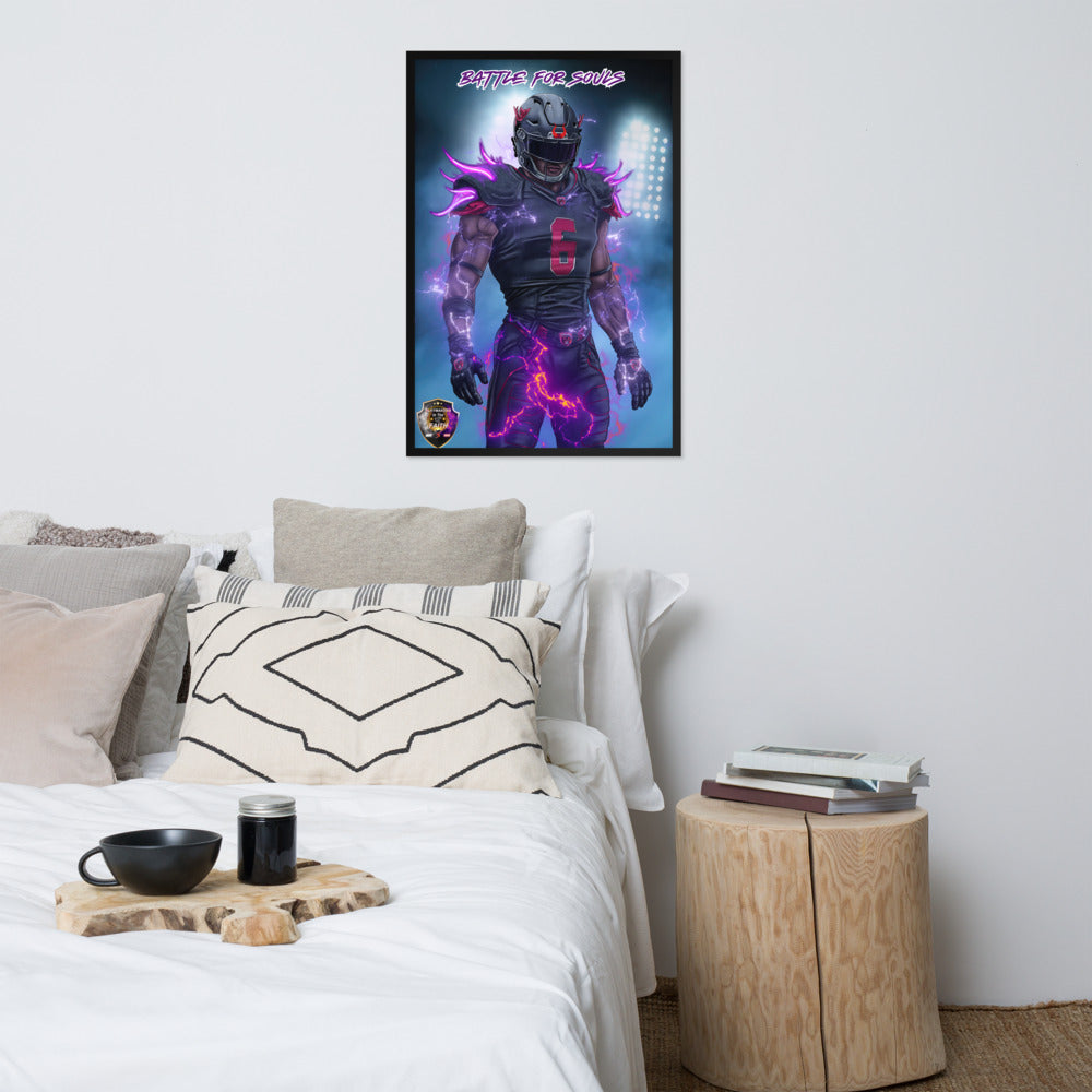 Playmaker In The Dark Football Level 2 Framed poster