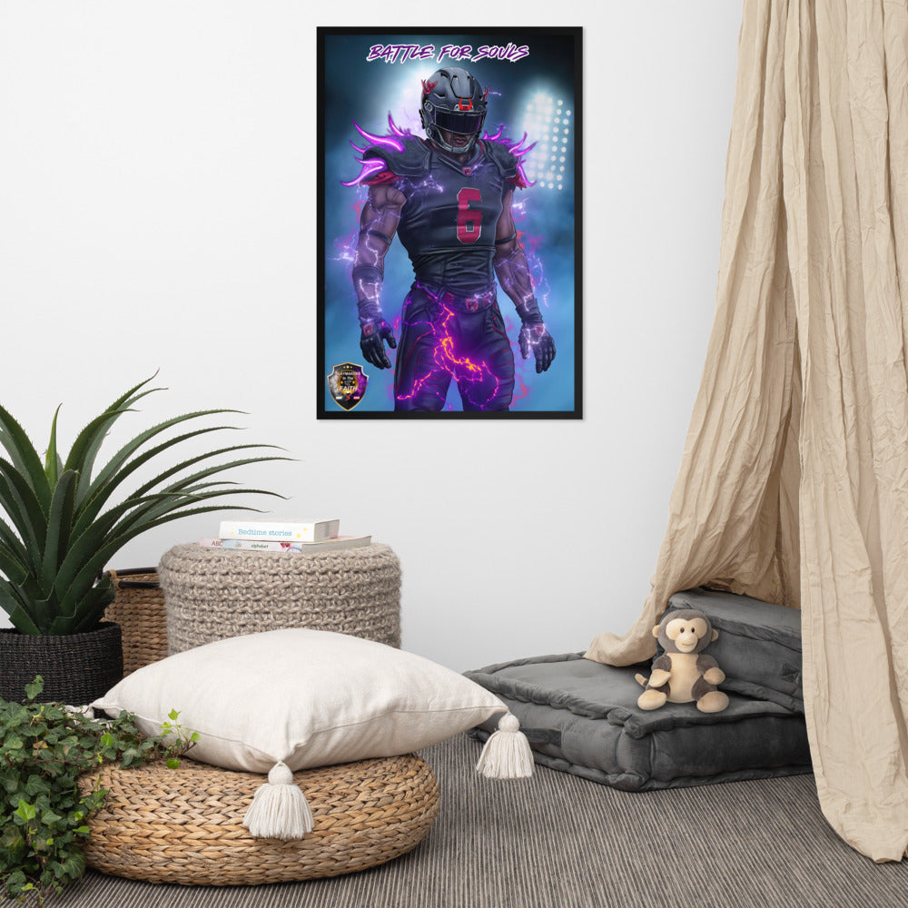 Playmaker In The Dark Football Level 2 Framed poster