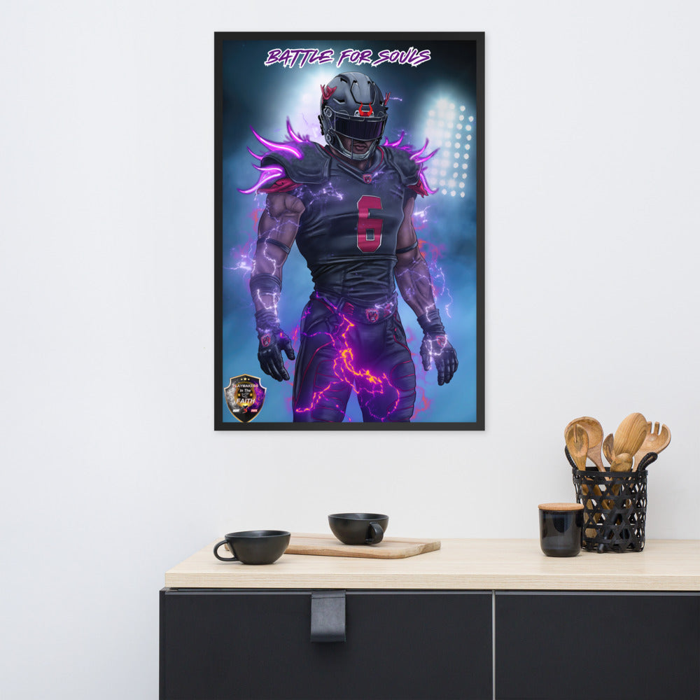Playmaker In The Dark Football Level 2 Framed poster