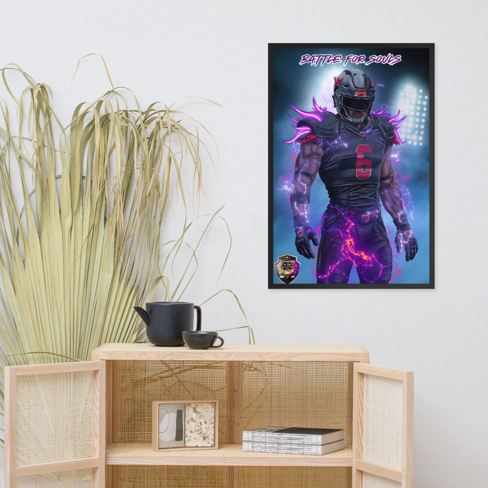Playmaker In The Dark Football Level 2 Framed poster