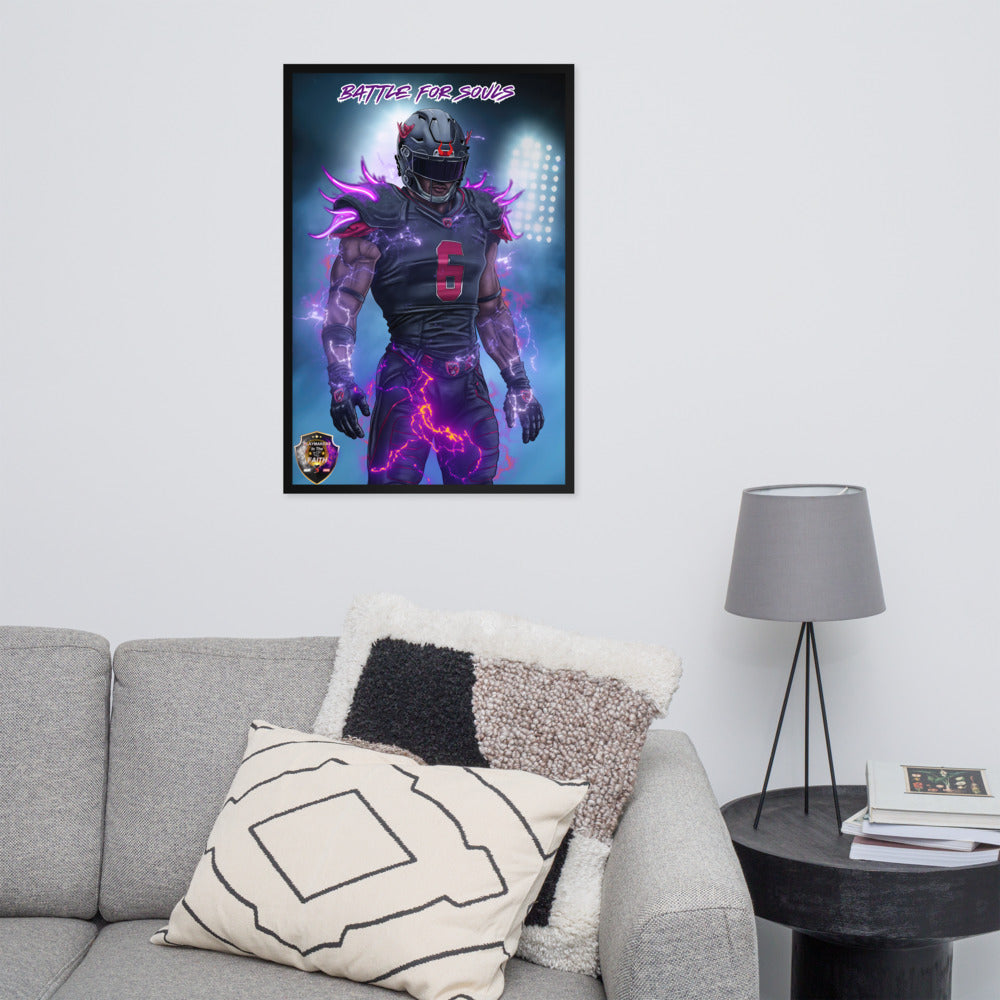 Playmaker In The Dark Football Level 2 Framed poster