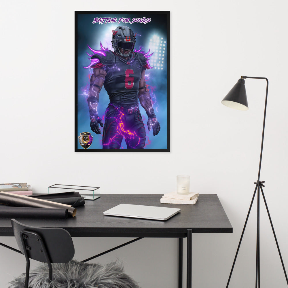 Playmaker In The Dark Football Level 2 Framed poster