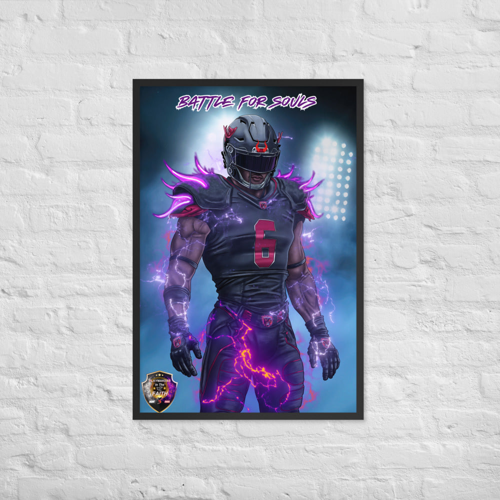 Playmaker In The Dark Football Level 2 Framed poster