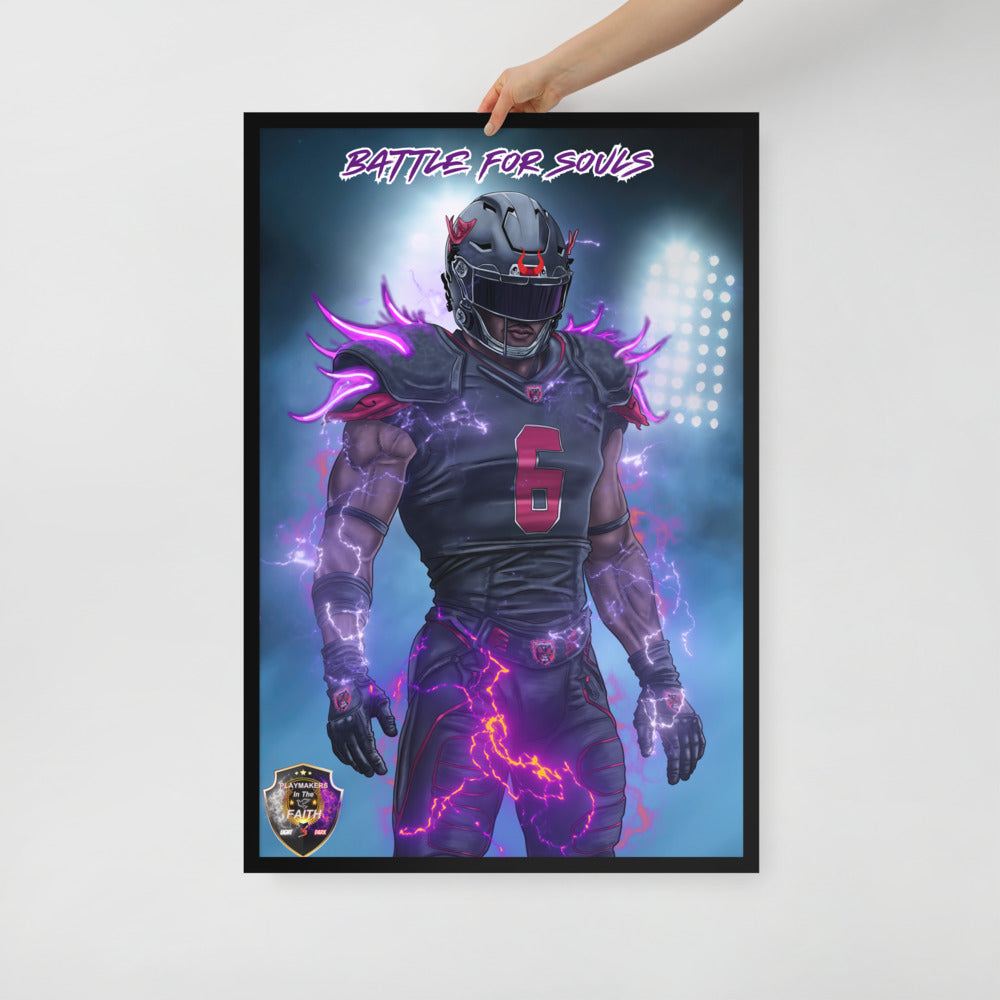 Playmaker In The Dark Football Level 2 Framed poster
