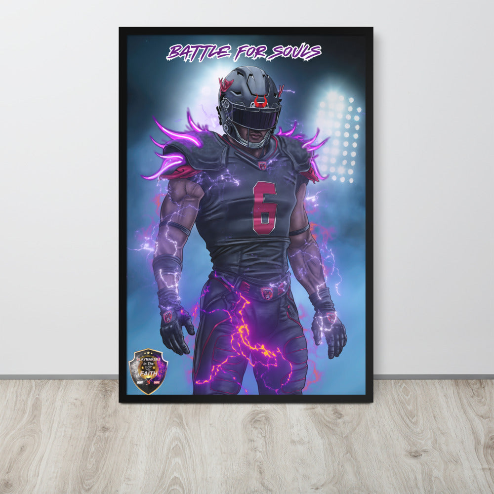 Playmaker In The Dark Football Level 2 Framed poster
