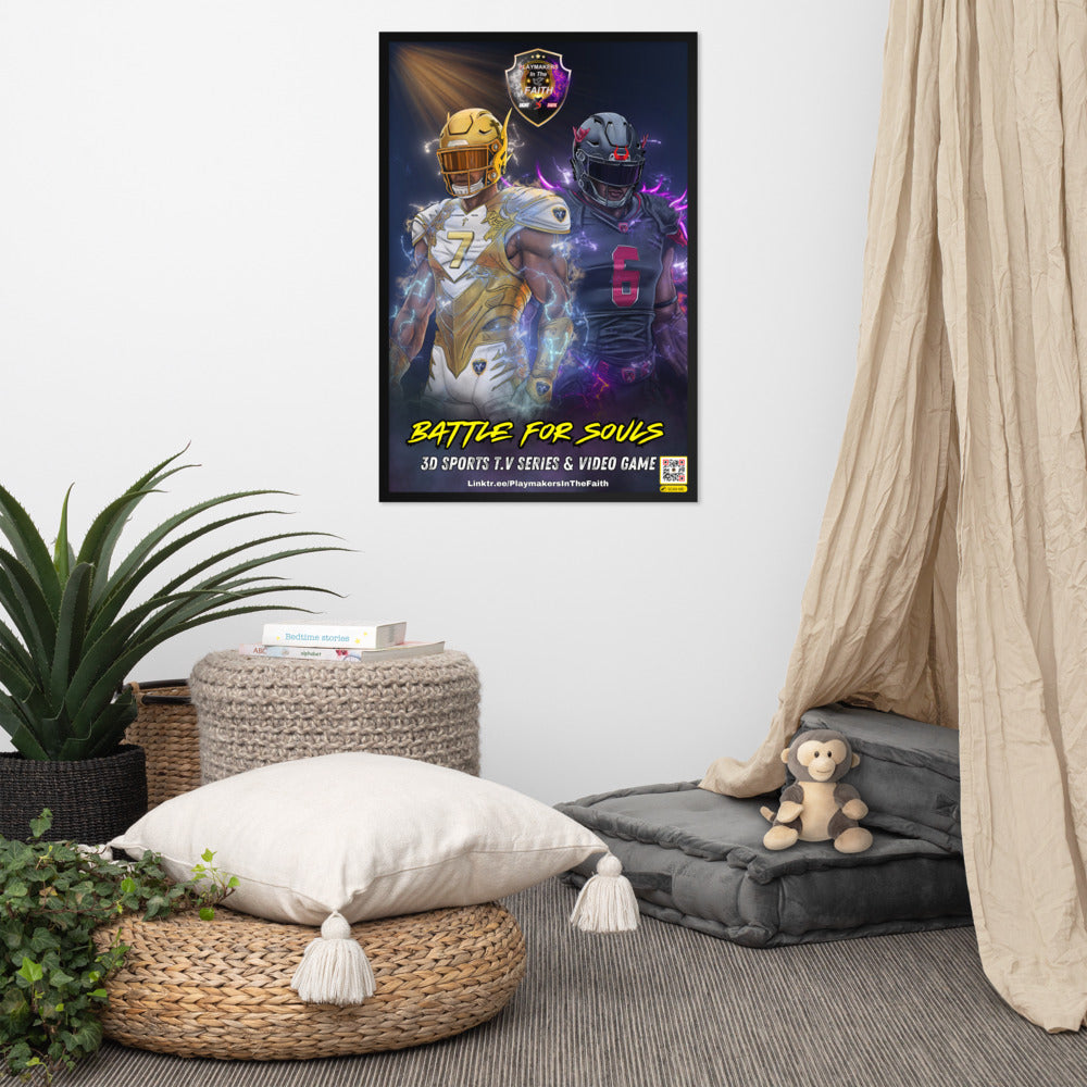 3D Sports TV Series and Video Game Market Framed poster