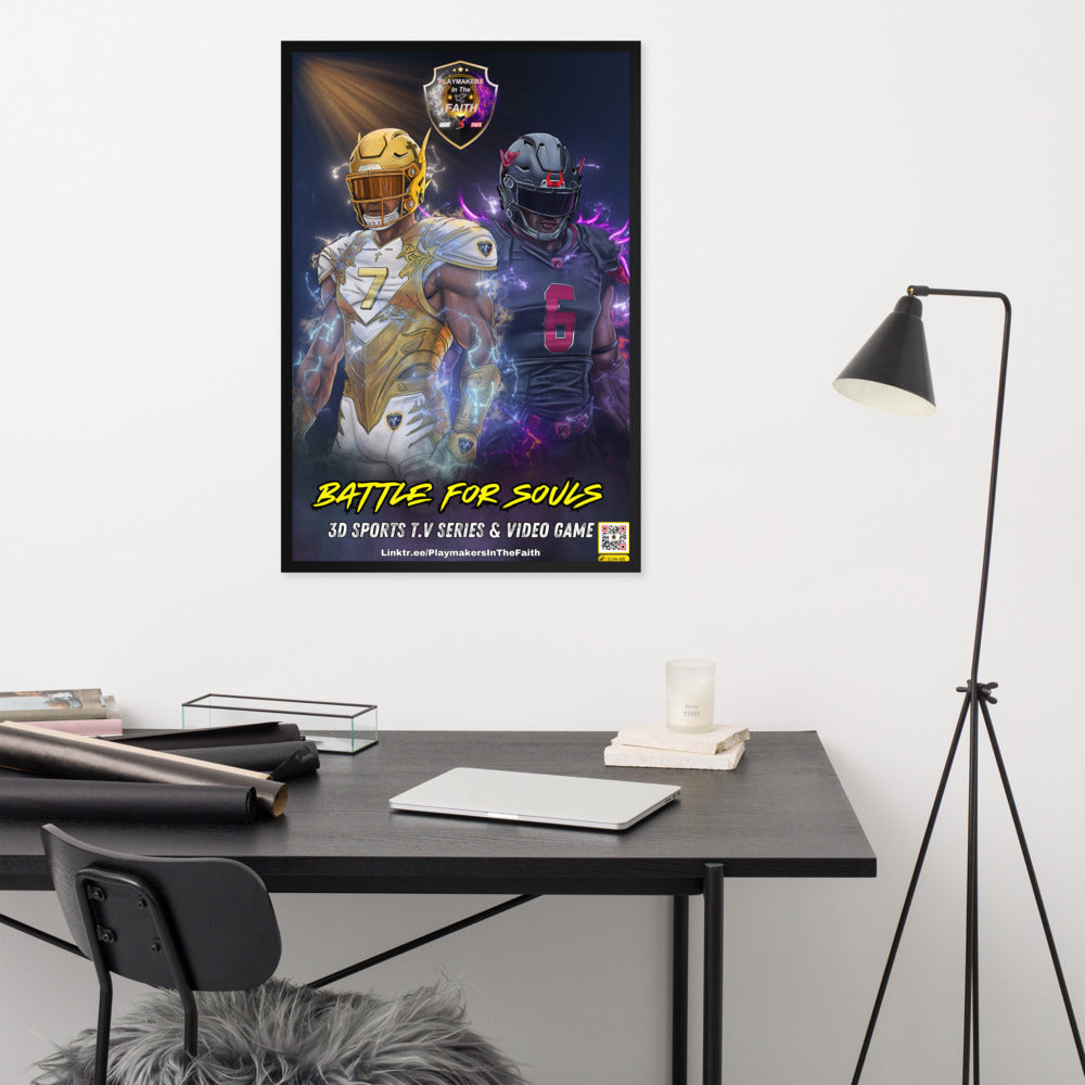 3D Sports TV Series and Video Game Market Framed poster
