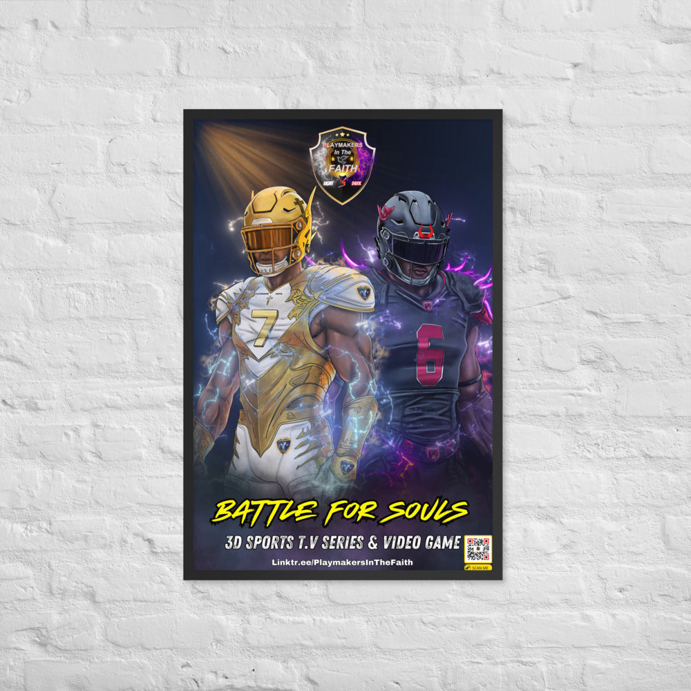 3D Sports TV Series and Video Game Market Framed poster