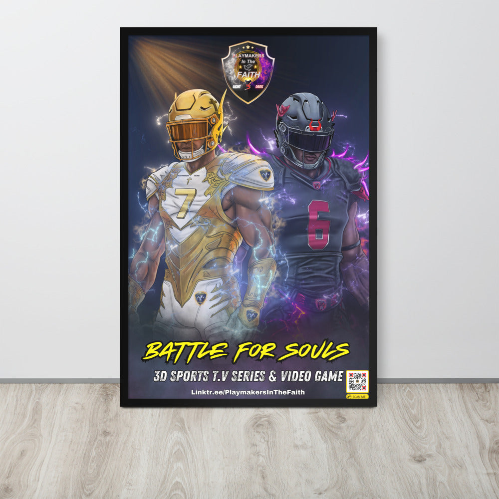 3D Sports TV Series and Video Game Market Framed poster