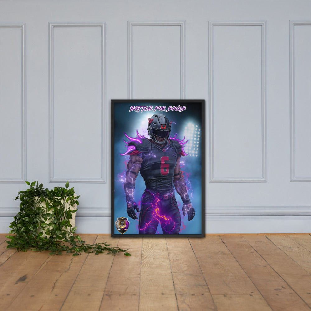 Playmaker In The Dark Football Level 2 Framed poster