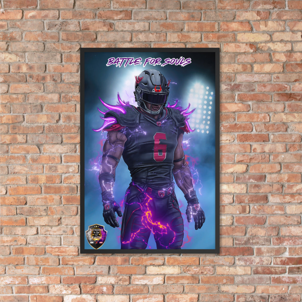 Playmaker In The Dark Football Level 2 Framed poster
