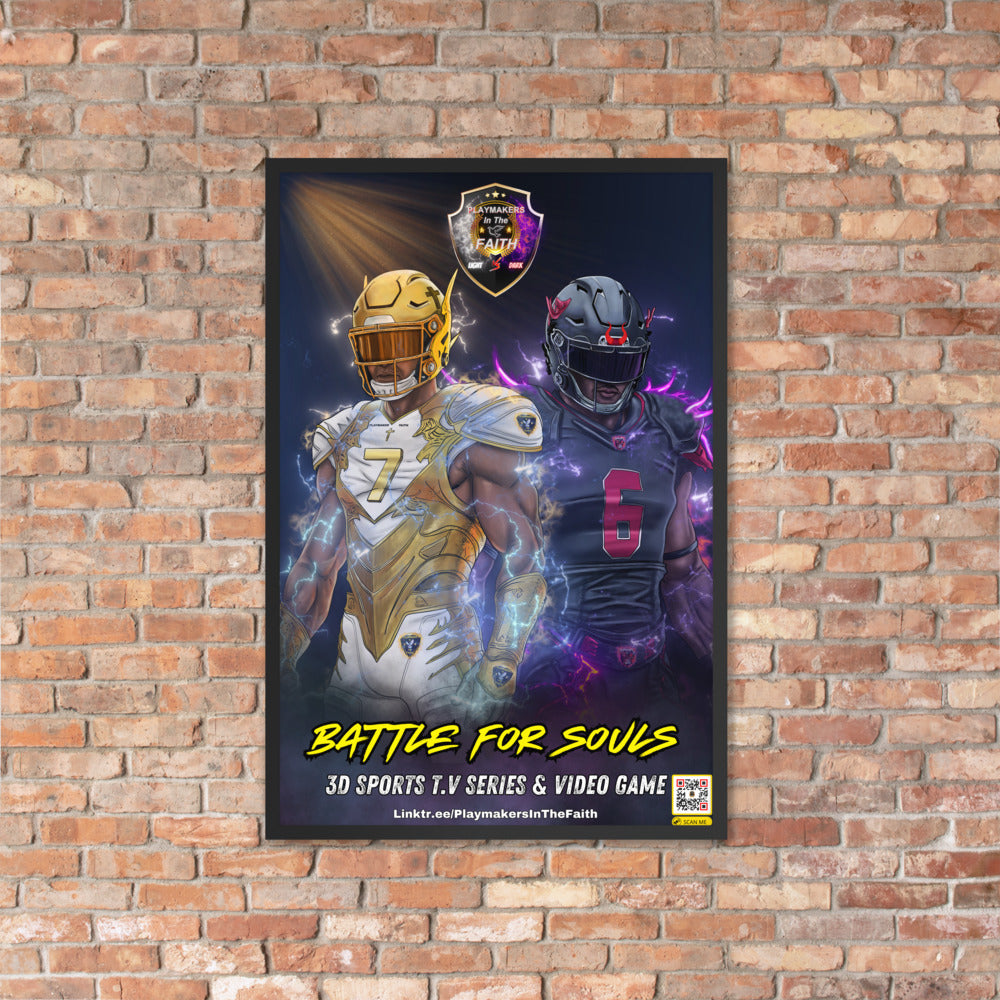 3D Sports TV Series and Video Game Market Framed poster
