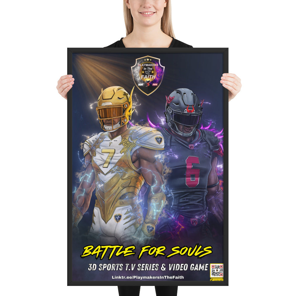 3D Sports TV Series and Video Game Market Framed poster